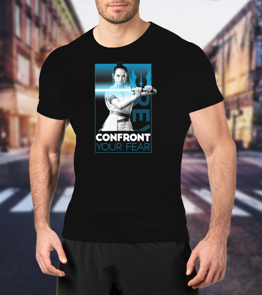 Star Wars The Rise Of Skywalker Rey Confront Your Fear Jedi T-Shirt