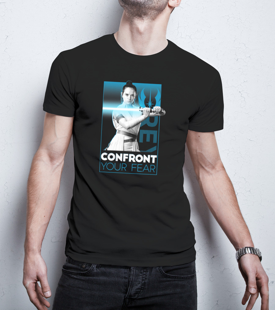 Star Wars The Rise Of Skywalker Rey Confront Your Fear Jedi T-Shirt
