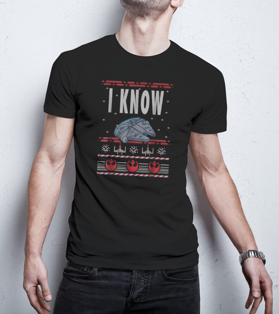 Star Wars Millennium Falcon I Know Christmas T-Shirt
