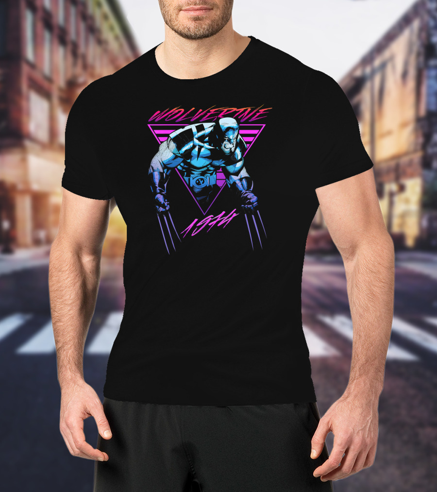 X Men Wolverine Neon Logan 1984 Marvel T-Shirt