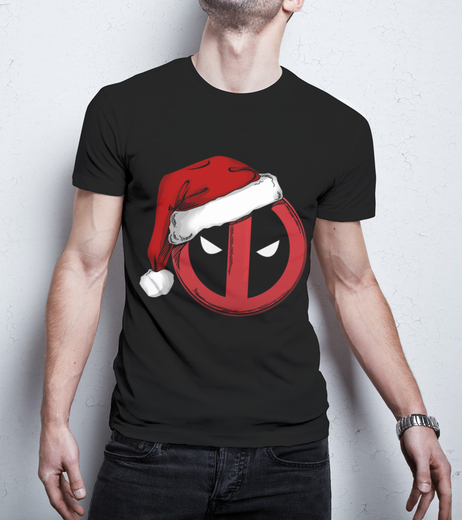 Marvel Deadpool Santa Hat T-Shirt