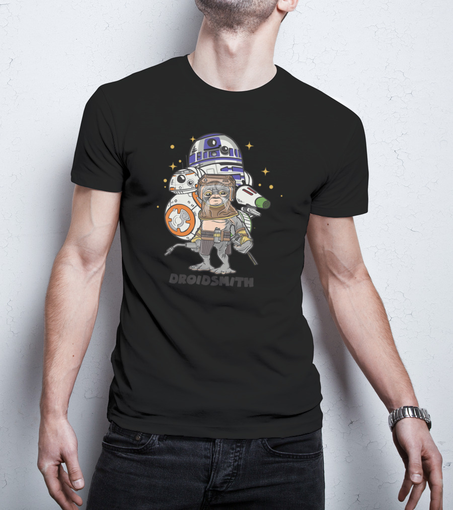 Star Wars The Rise Of Skywalker Babu Frik Droidsmith R2-D2 BB-8 C-3PO T-Shirt