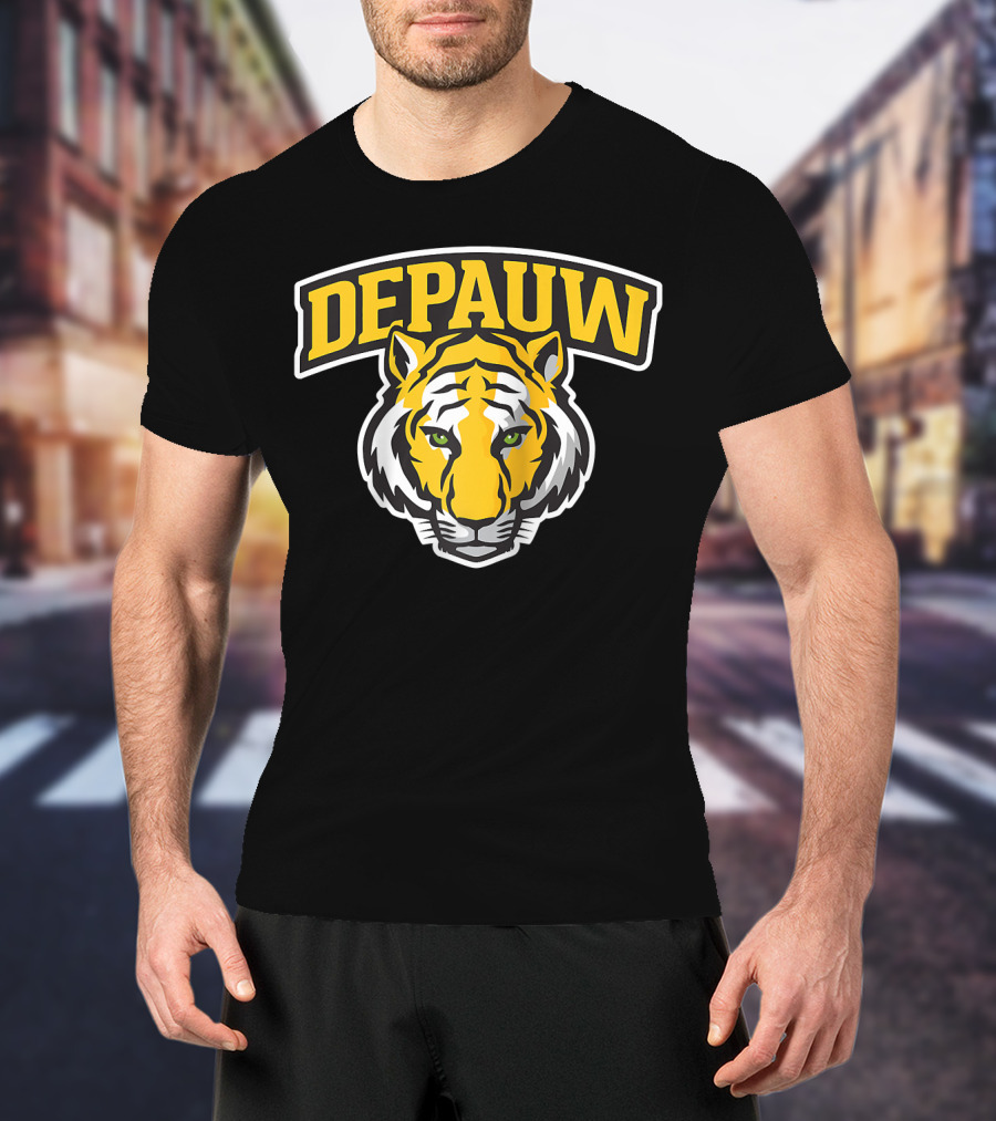 DePauw University Tigers NCAA PPDEPA15 Raglan Baseball T-Shirt