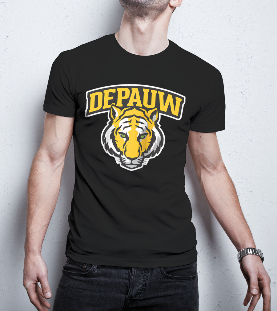 DePauw University Tigers NCAA PPDEPA15 Raglan Baseball T-Shirt
