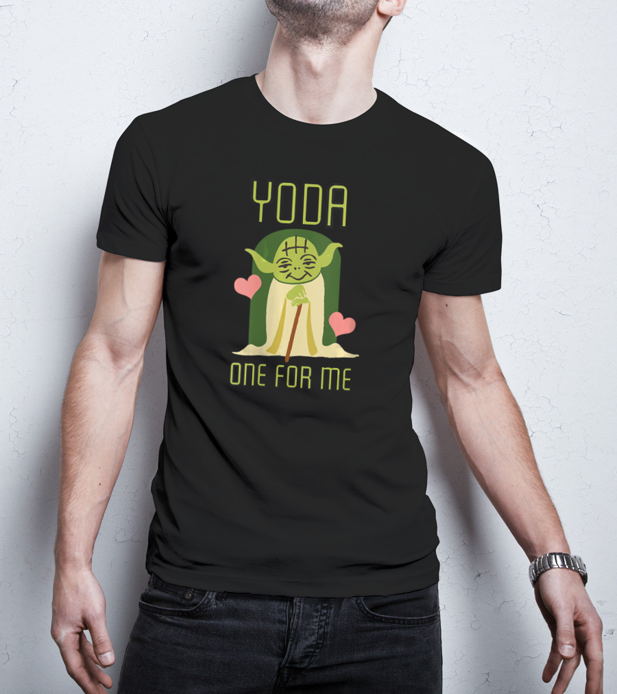 Yoda One For Me Valentine's Day Star Wars Hearts T-Shirt