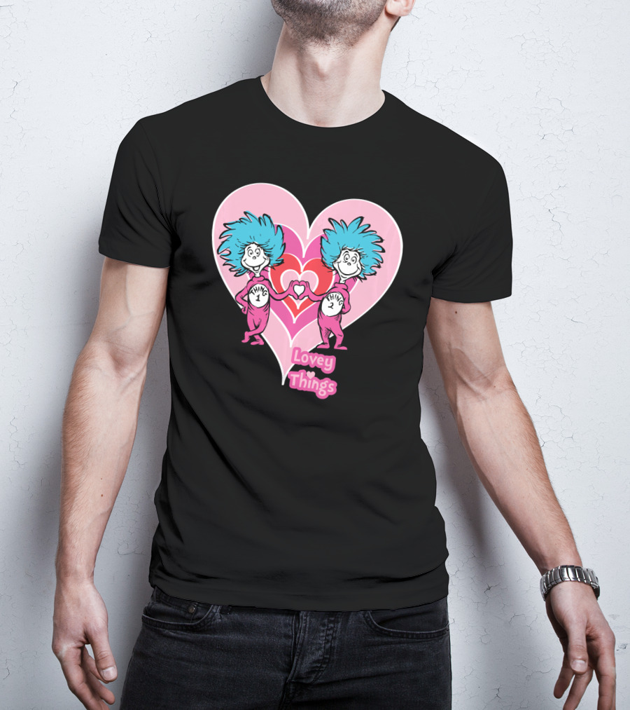 Thing 1 Thing 2 Heart Lovey Things T-Shirt