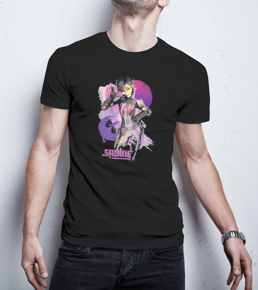 Star Wars Rebels Sabine Wren Vibrant Mandalorian Warrior T-Shirt