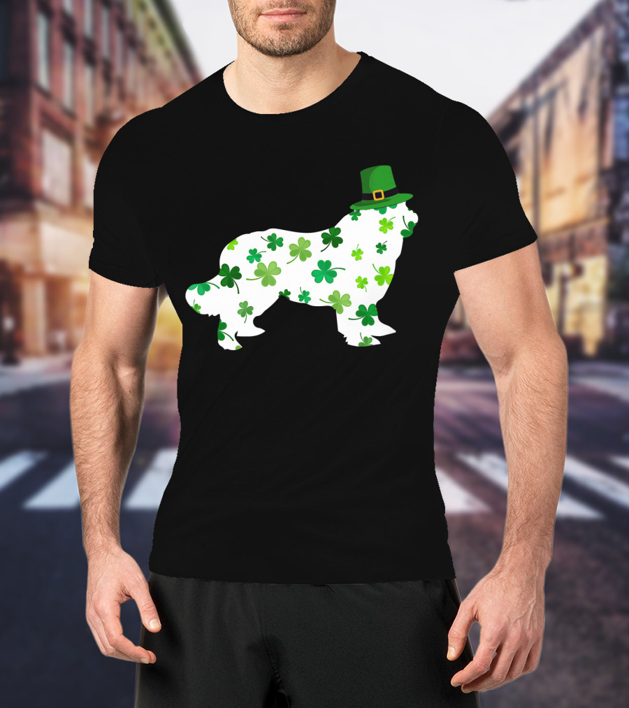 Dog Dad Dog Mom Patrick's Day Shamrock Newfoundland T-Shirt
