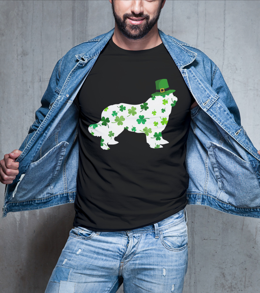 Dog Dad Dog Mom Patrick's Day Shamrock Newfoundland T-Shirt