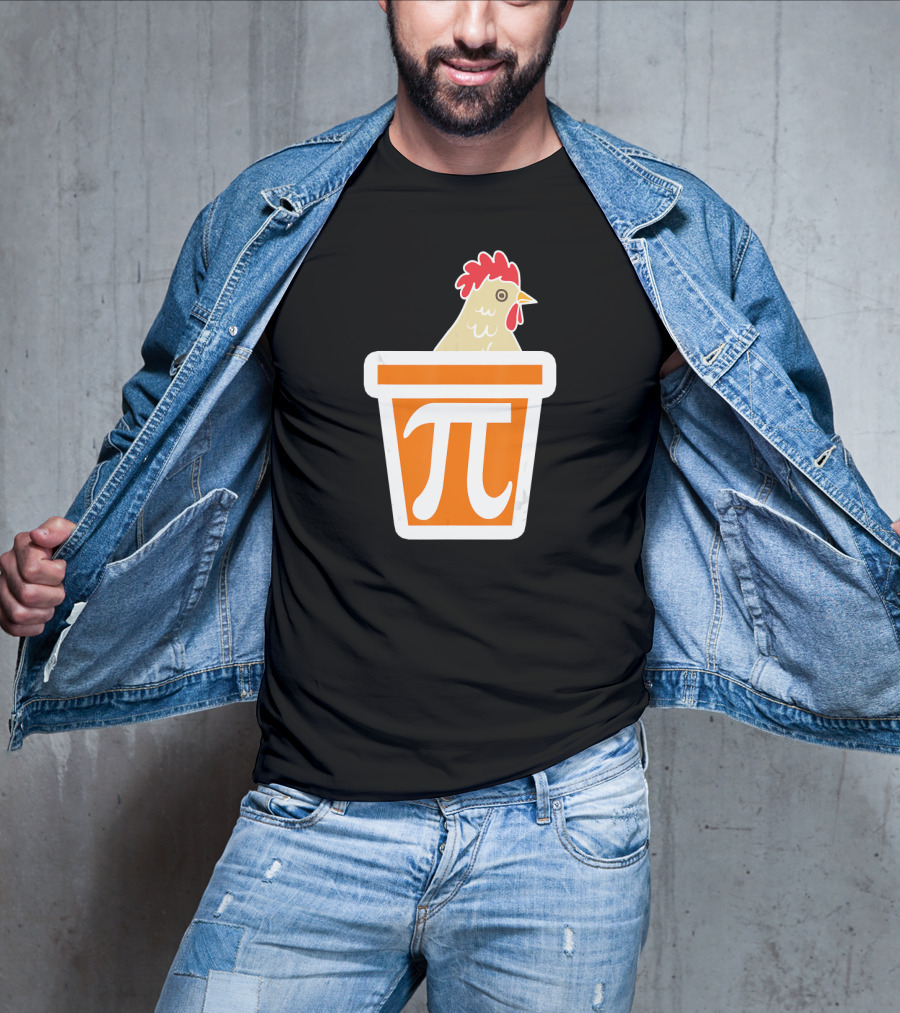 Chicken In Pi Symbol Bucket T-Shirt