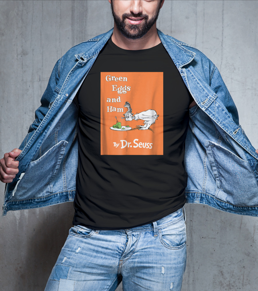 Dr. Seuss Green Eggs And Ham By Dr. Seuss Book Cover T-Shirt