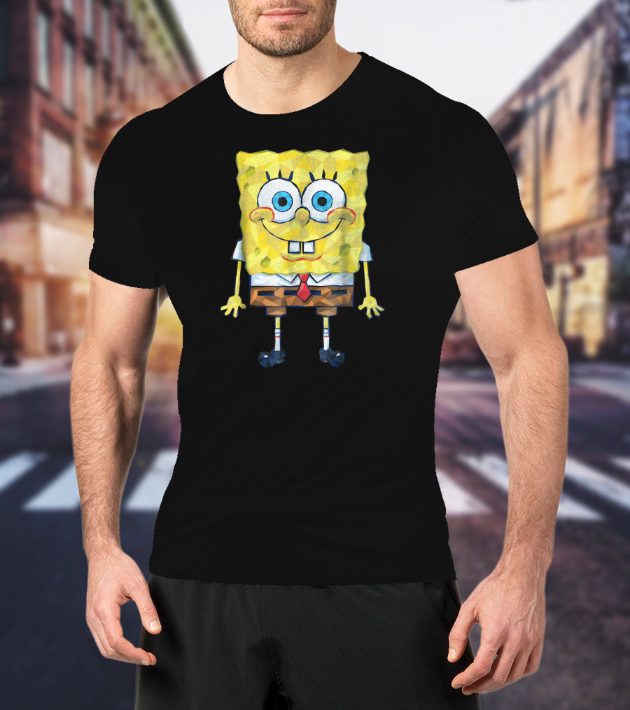 SpongeBob SquarePants Geometric Textured T-Shirt