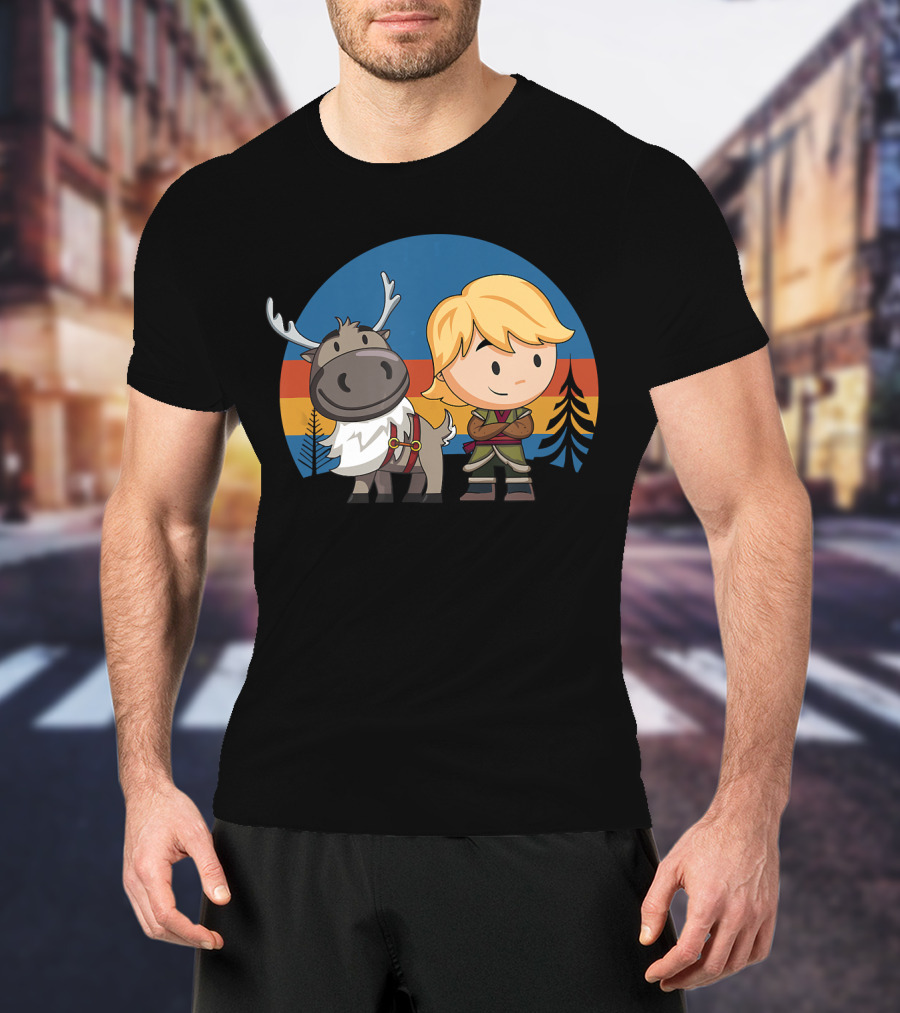 Disney Frozen 2 Sven And Kristoff Chibi Adventure Scene T-Shirt