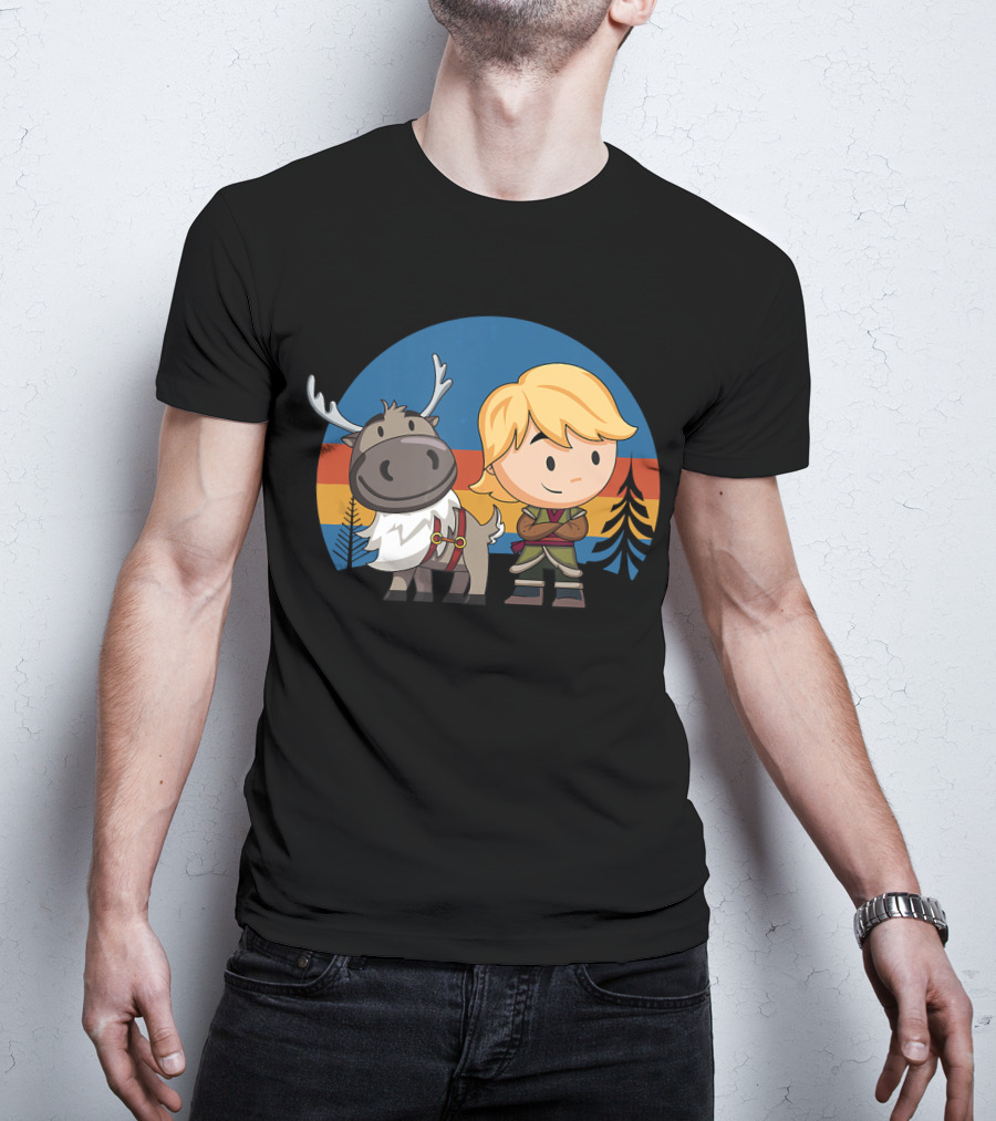 Disney Frozen 2 Sven And Kristoff Chibi Adventure Scene T-Shirt