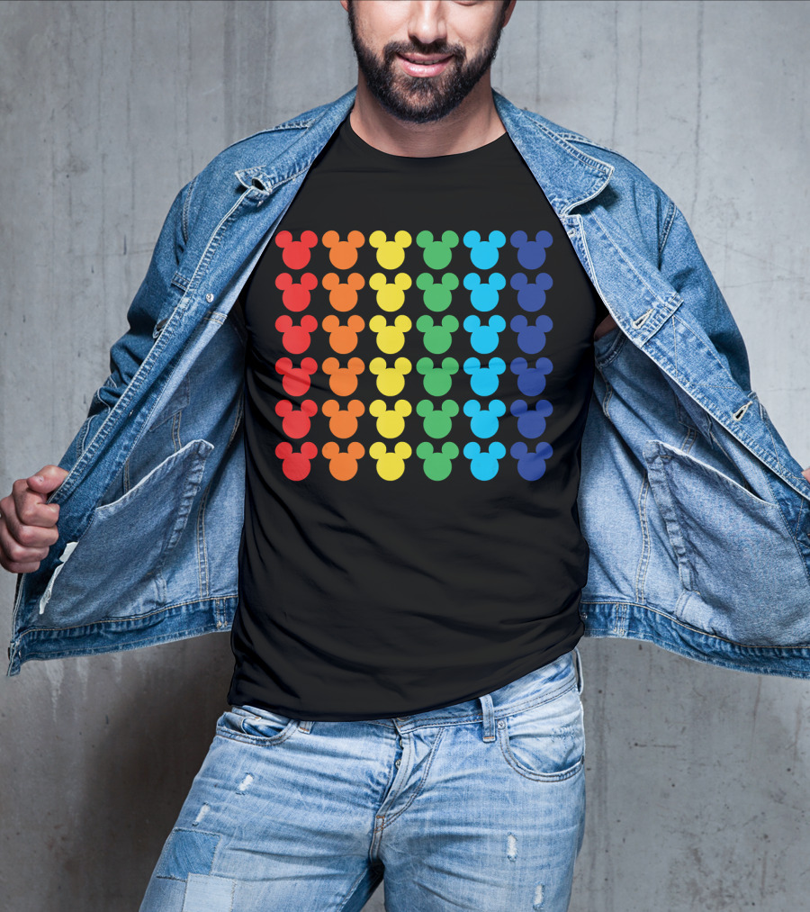 Disney Mickey Mouse Colorful Rainbow T-Shirt
