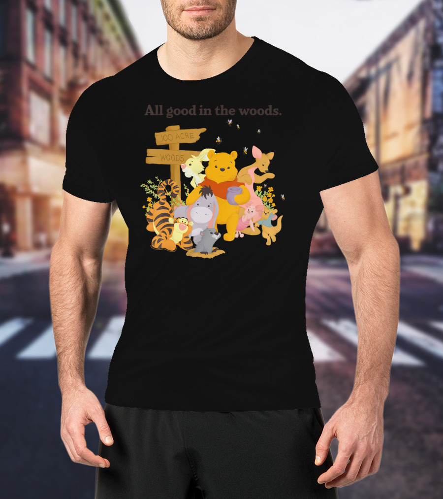 Winnie The Pooh Group Shot All Good In The 100 Acre Woods T-Shirt