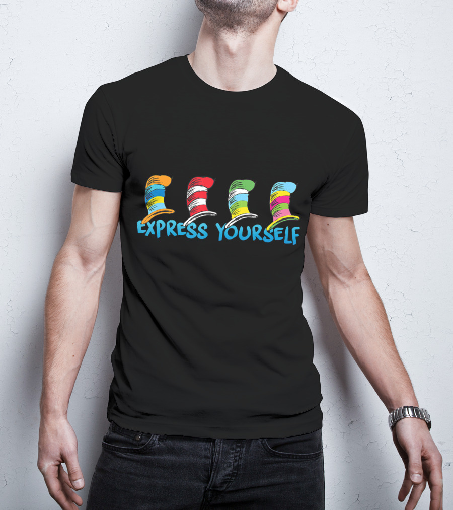 Dr. Seuss Express Yourself Colorful Hats T-Shirt