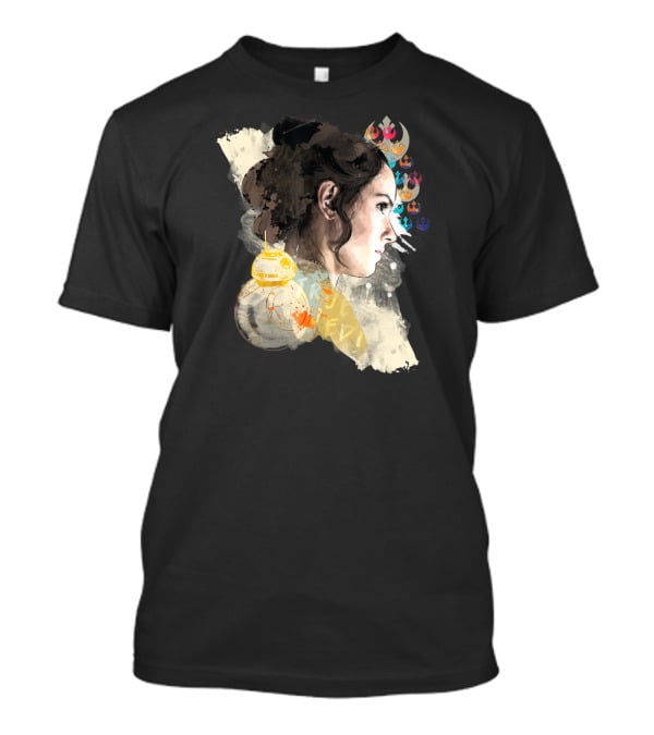 Star Wars The Rise Of Skywalker Rey BB-8 Rebel Alliance Collage T-Shirt