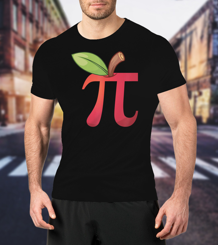 Apple Pi Math Lovers Math Teachers Pi Day Enthusiasts T-Shirt