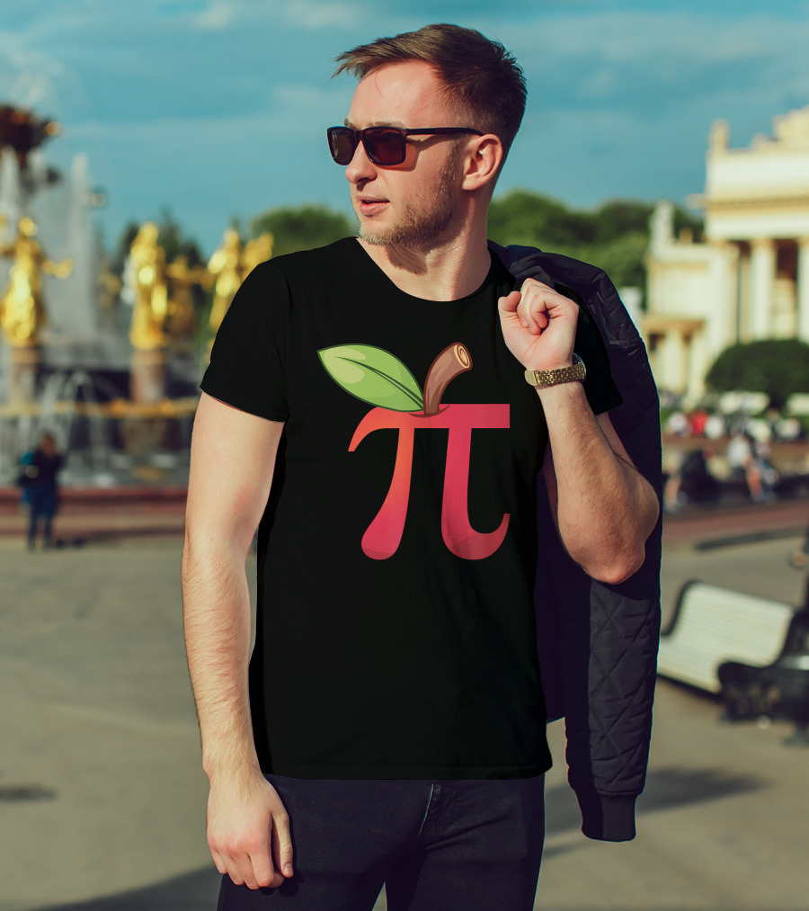 Apple Pi Math Lovers Math Teachers Pi Day Enthusiasts T-Shirt