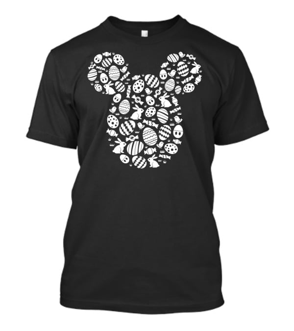 Disney Mickey Mouse Icon Easter Eggs White Bunnies T-Shirt