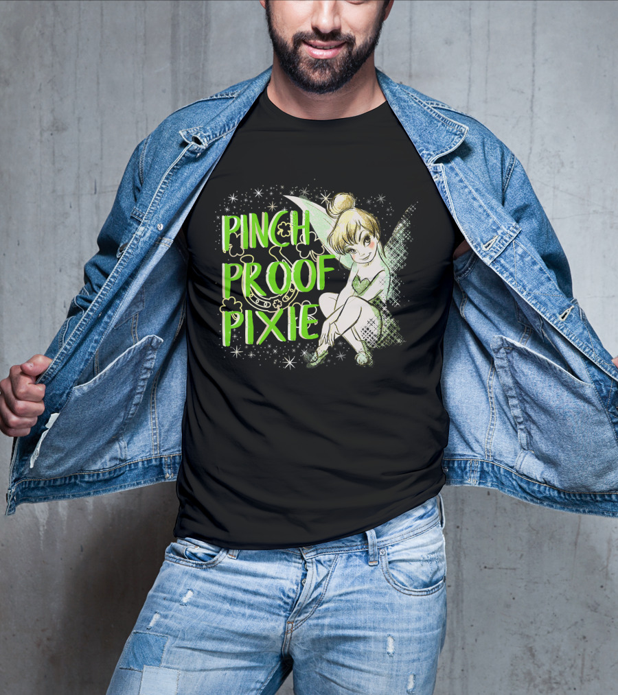 Pinch Proof Pixie Tinker Bell St. Patrick's Day Disney Peter Pan T-Shirt