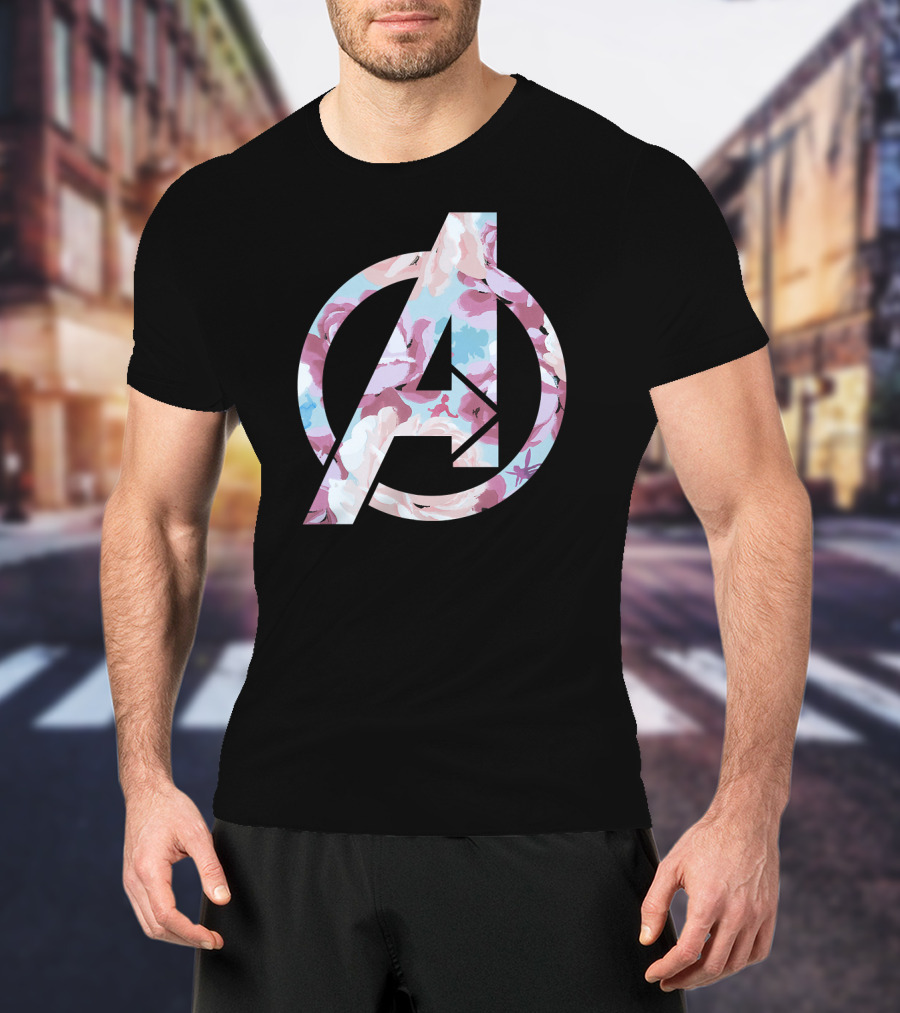 Marvel Avengers Floral Super Hero T-Shirt