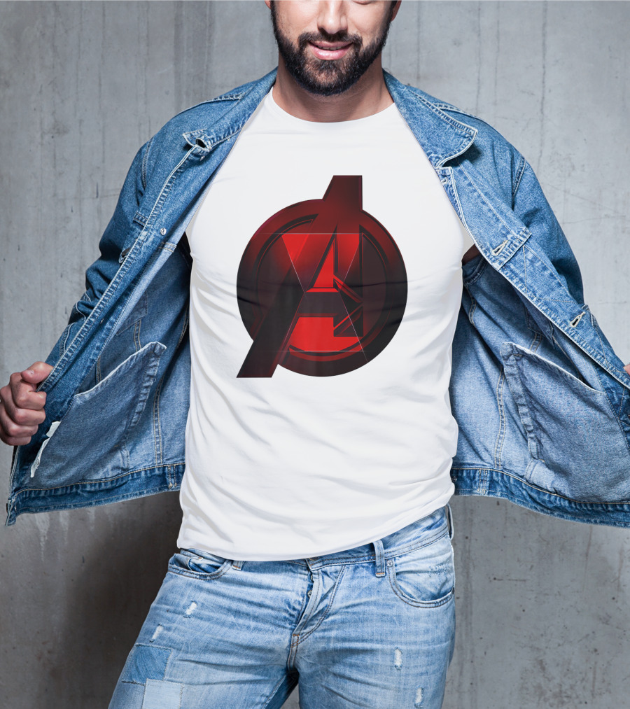 Black Widow Avengers Logo Marvel T-Shirt