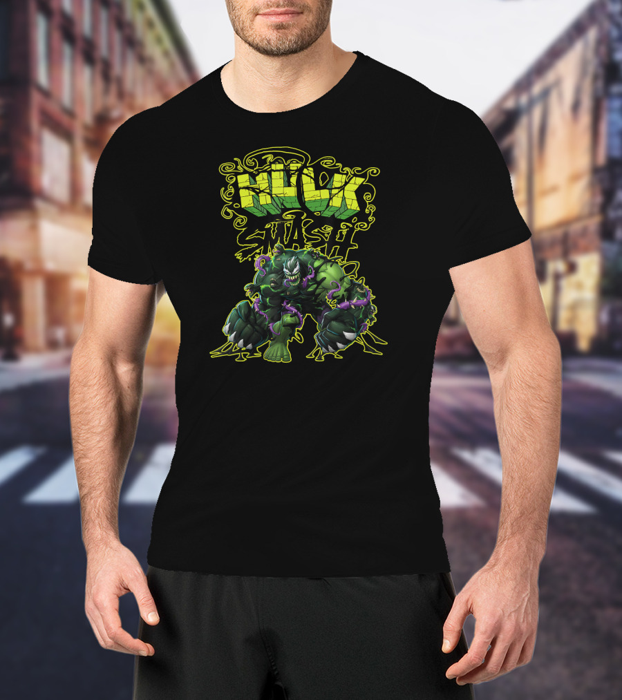 Marvel Spider Man Maximum Venom Hulk Smash Venomized Hulk T-Shirt