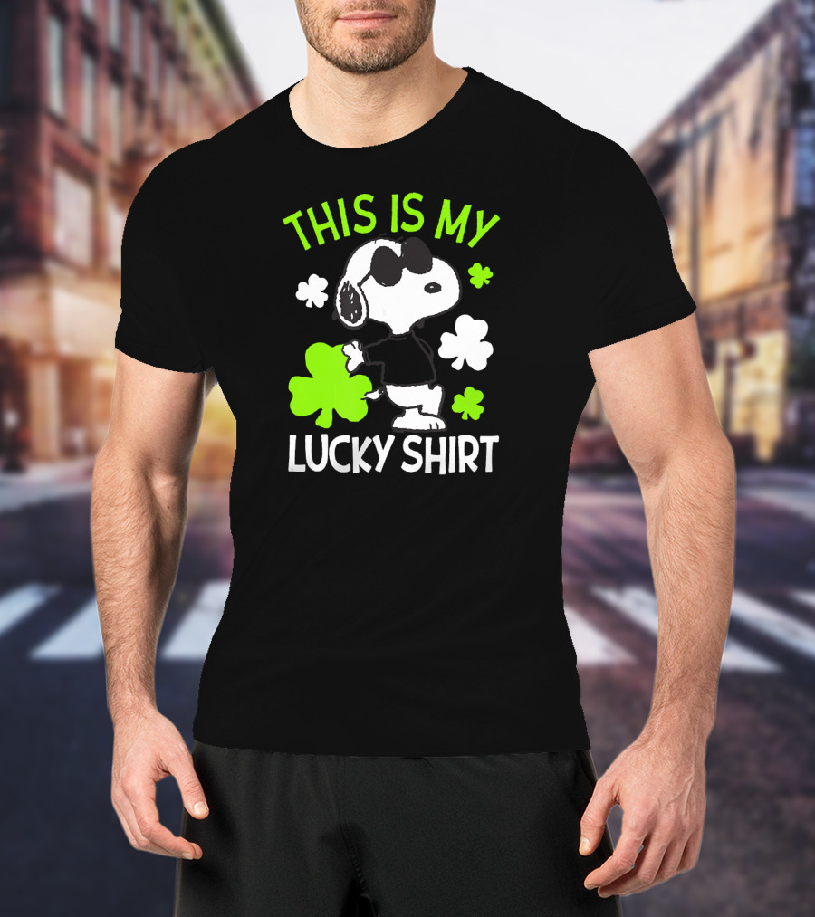 Snoopy Peanuts St Pattys Day This Is My Lucky T-Shirt