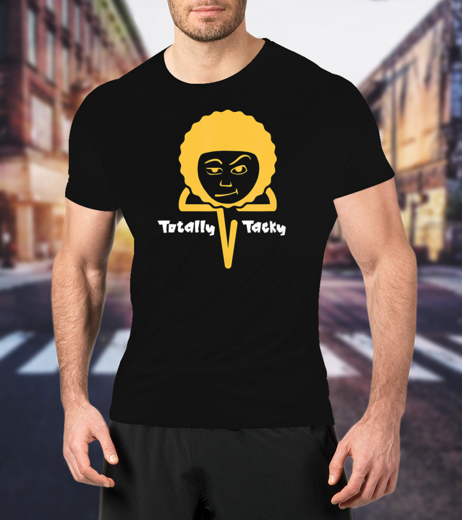 Totally Tacky Retro Smirking Yellow Afro Face T-Shirt