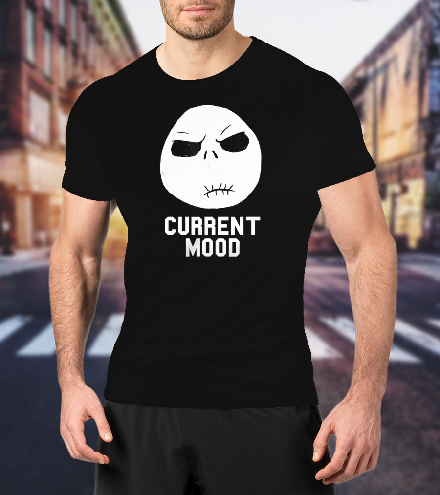 Disney The Nightmare Before Christmas Current Mood Jack Skellington Face T-Shirt