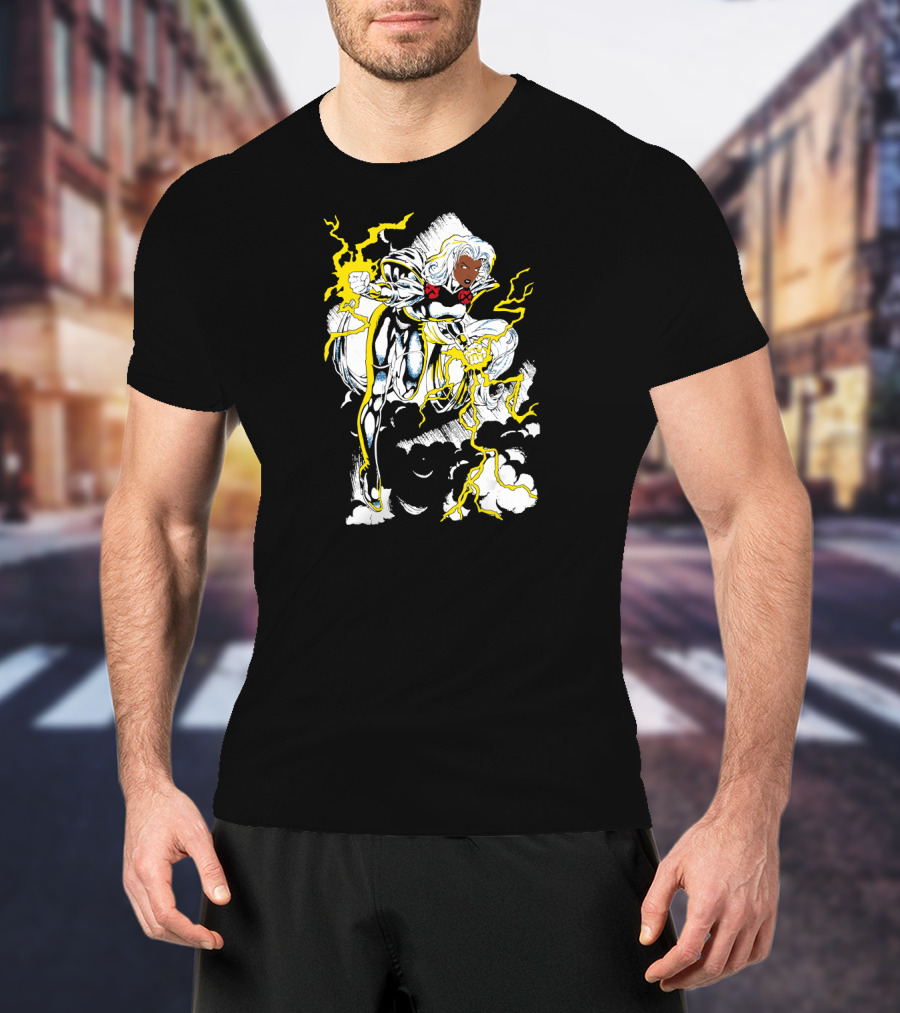 Marvel X Men Storm Lightning Action Pose T-Shirt