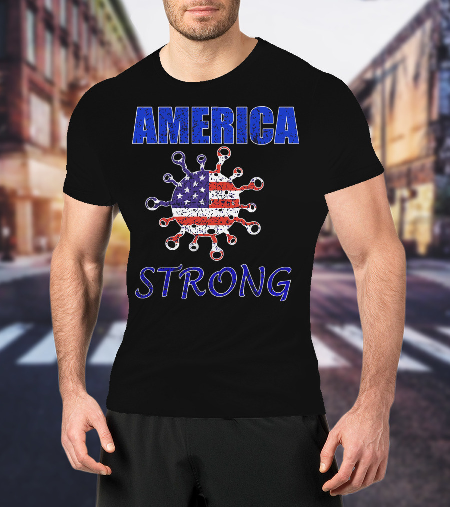 AMERICA STRONG Virus Flag Resilience T-Shirt