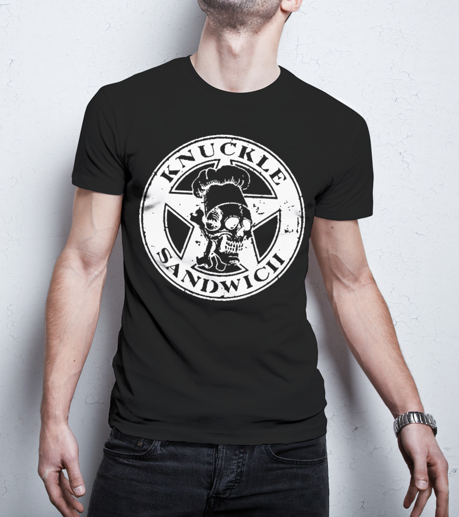 Knuckle Sandwich Skull Chef Emblem T-Shirt