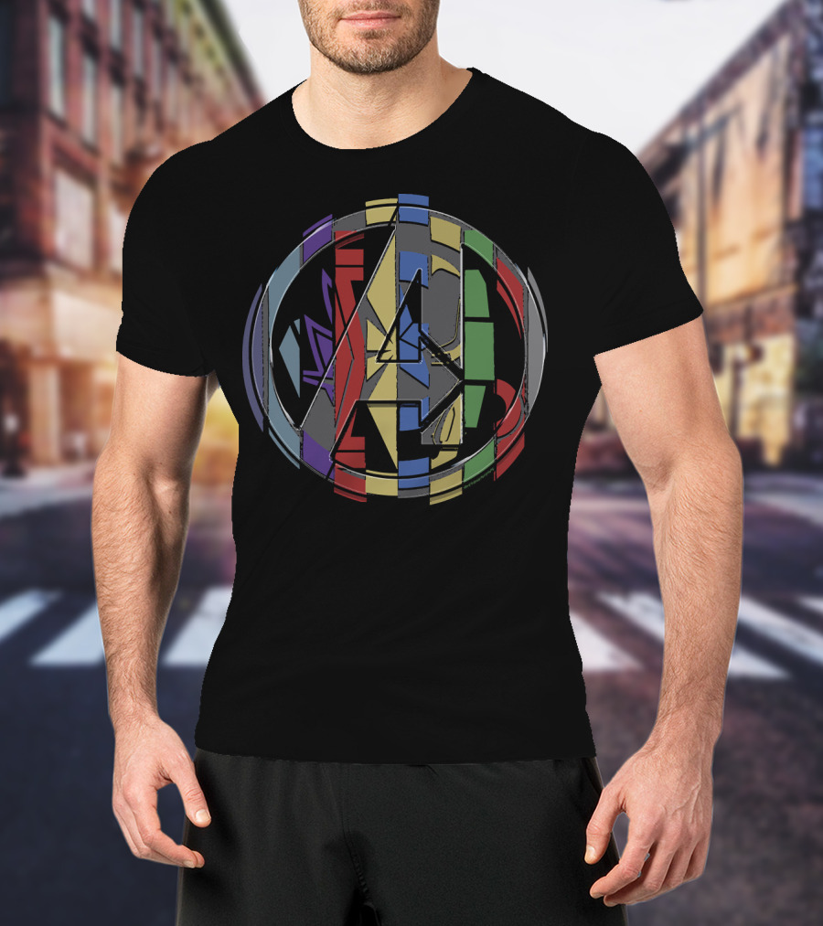 Marvel Avengers Iconic Symbol Badge T-Shirt