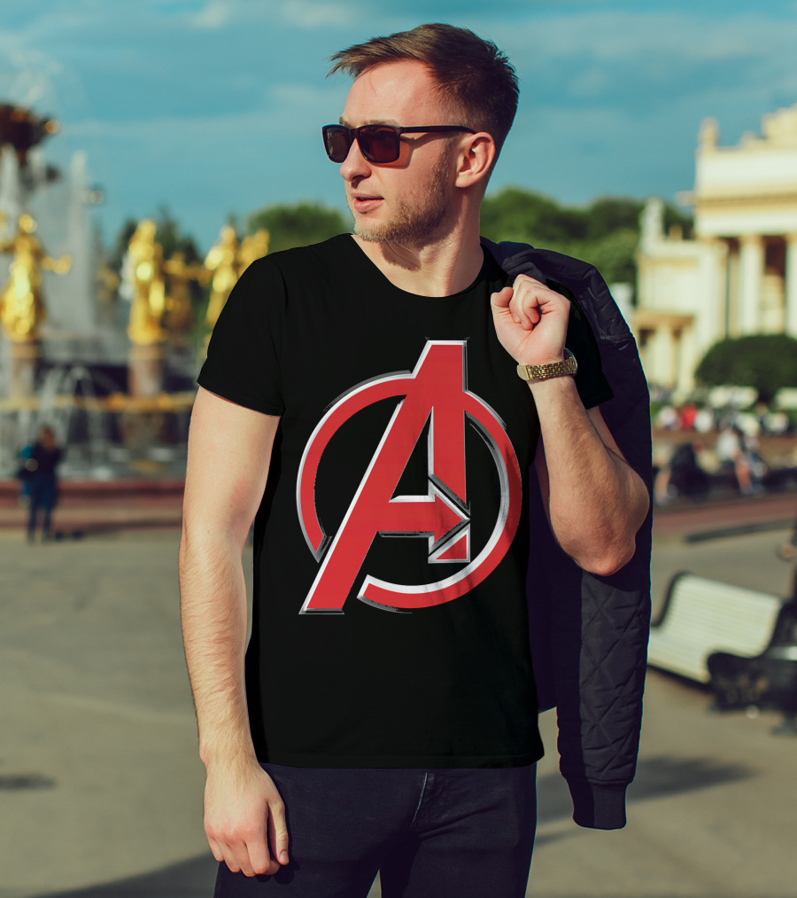 Avengers Red A Emblem Marvel Iconic T-Shirt