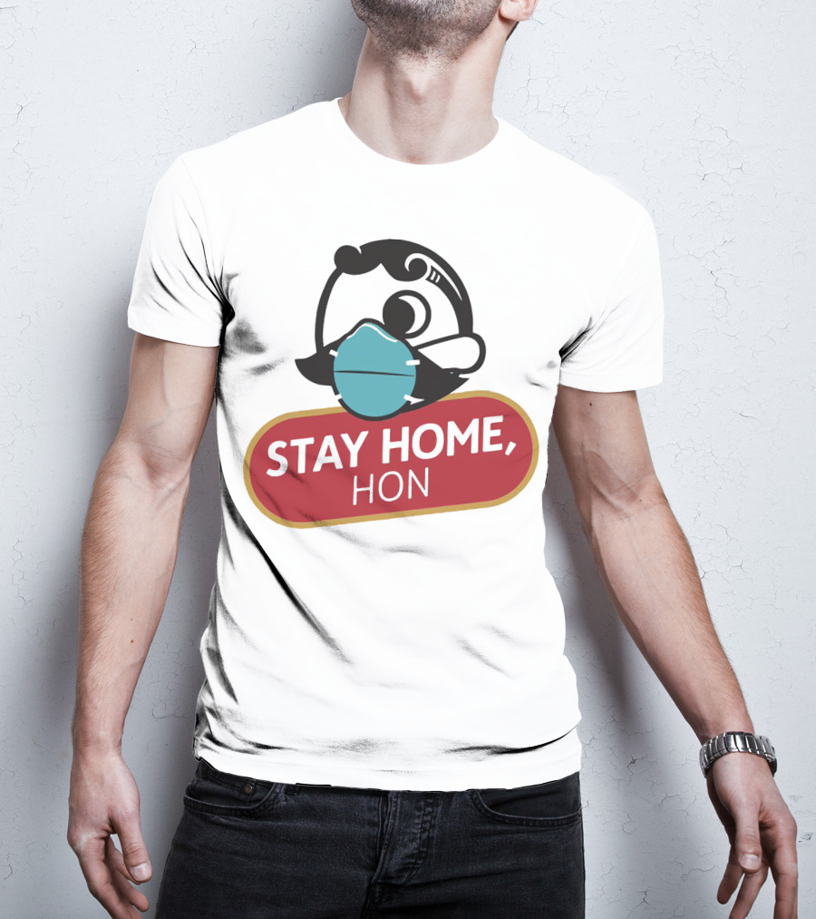 Stay Home Hon Rosie The Riveter Mask T-Shirt