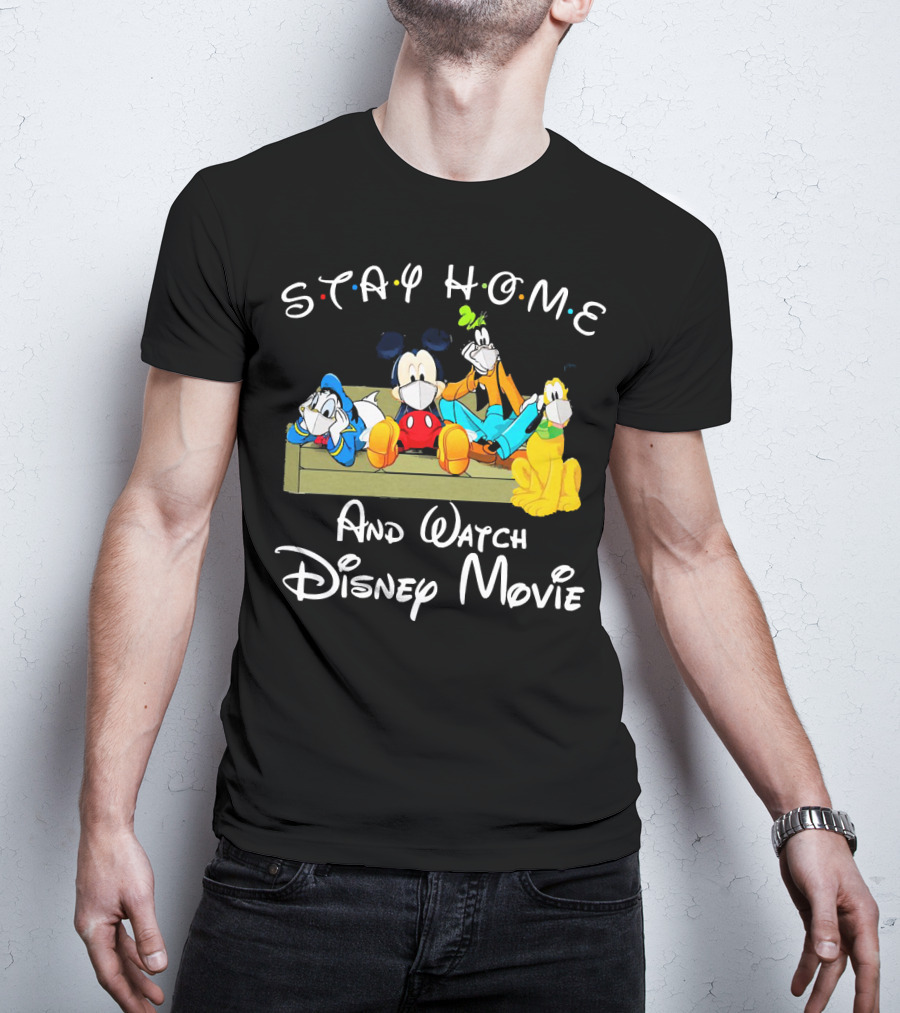 Stay Home And Watch Disney Movie Classic Ladies T-Shirt
