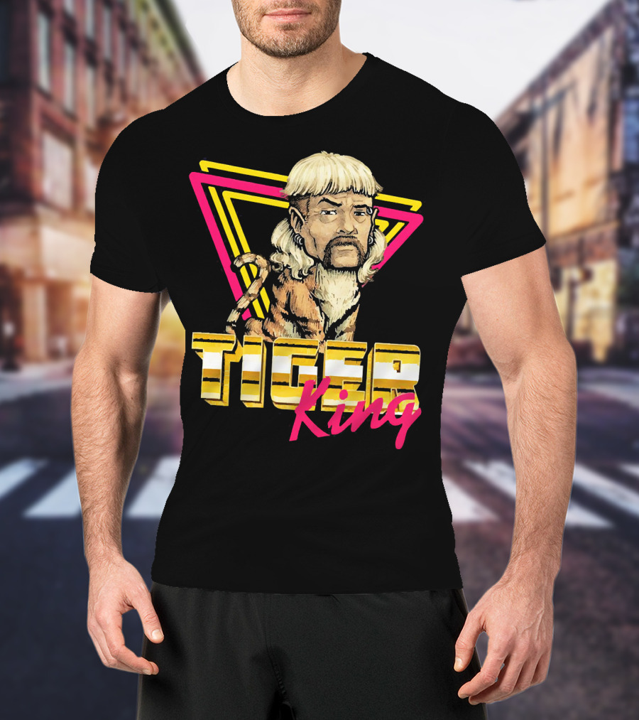 Tiger King Joe Exotic Ladies Vintage Retro Neon T-Shirt