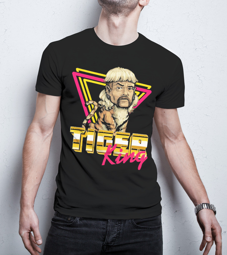 Tiger King Joe Exotic Ladies Vintage Retro Neon T-Shirt