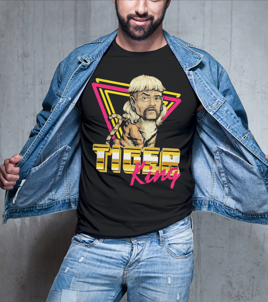 Tiger King Joe Exotic Ladies Vintage Retro Neon T-Shirt