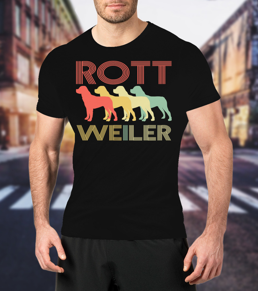 Rottweiler Dog Breed Pet Lover Rottie 157 Rainbow T-Shirt