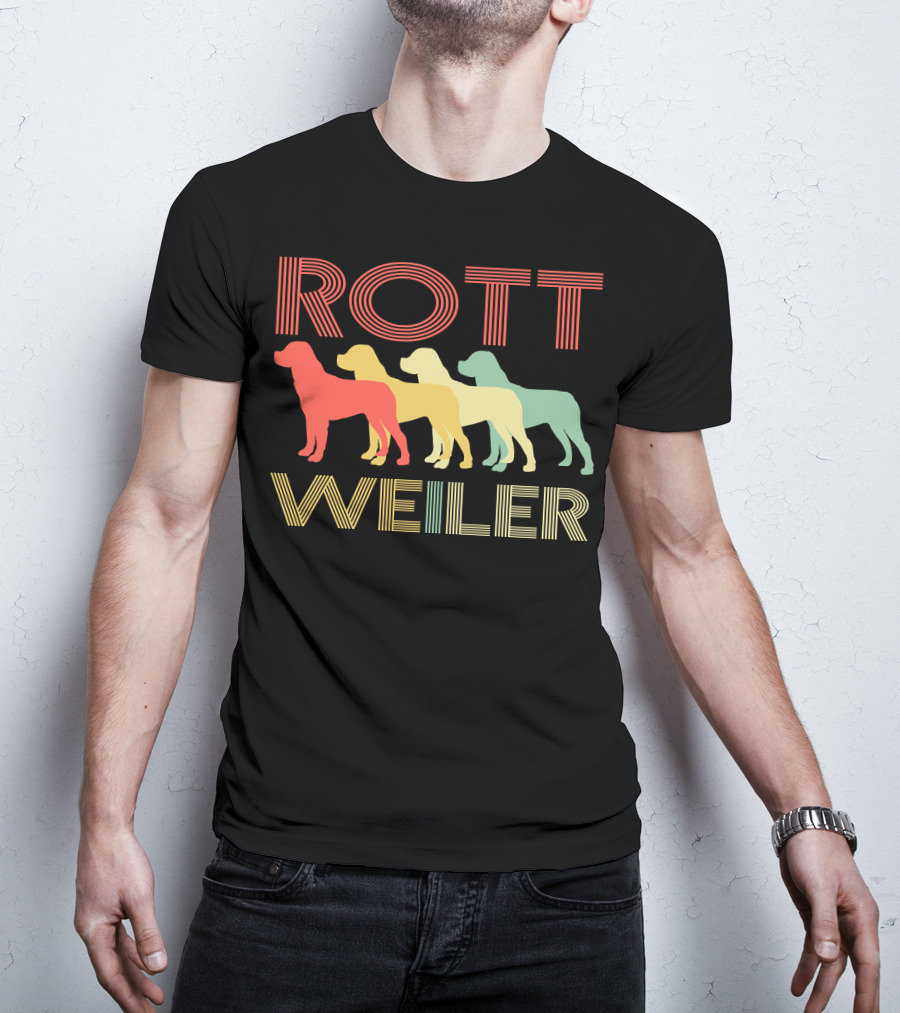 Rottweiler Dog Breed Pet Lover Rottie 157 Rainbow T-Shirt