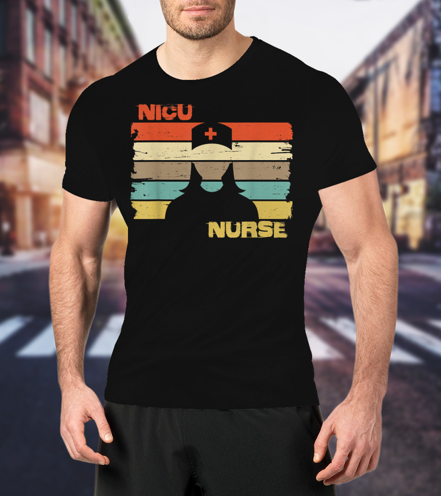 Nicu Nurse Vintage Retro Silhouette 76 T-Shirt