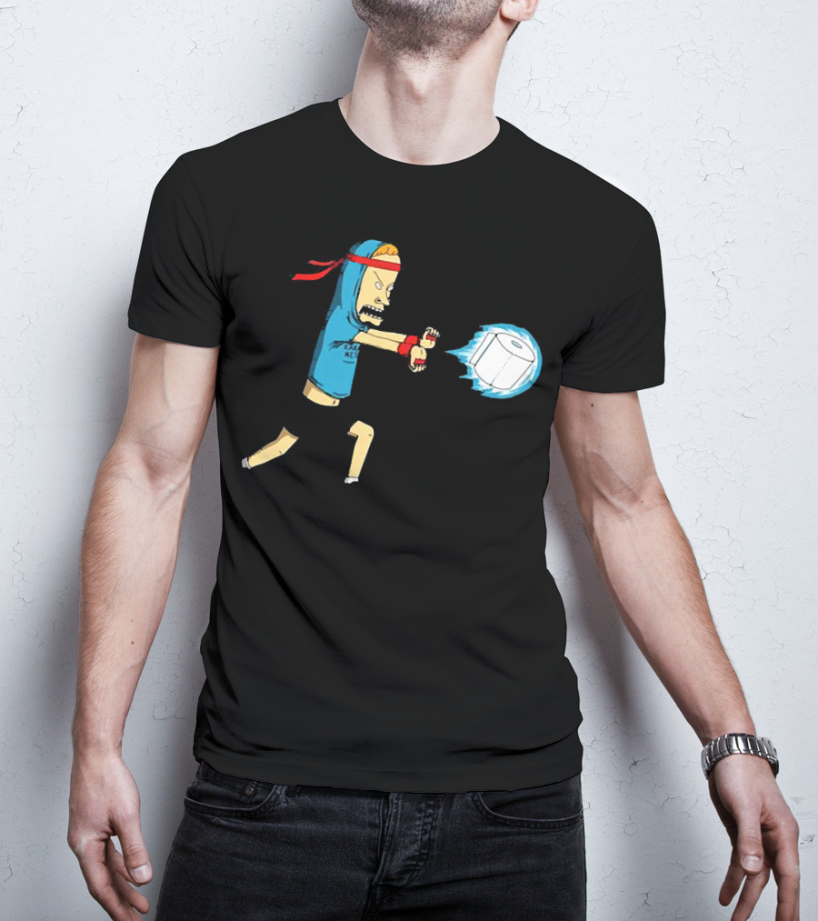 Beavis Energy Attack With Toilet Paper Roll T-Shirt