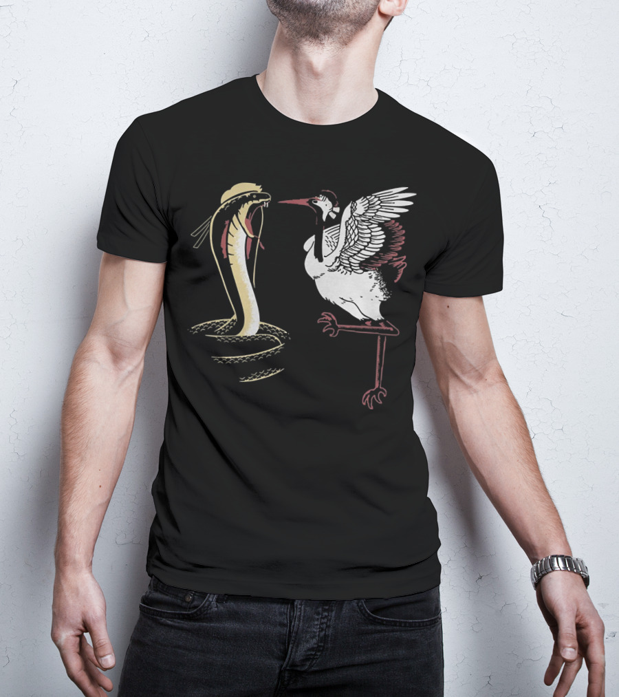 Cobra And Crane From Snorg Iconic Animal Martial Arts Battle T-Shirt