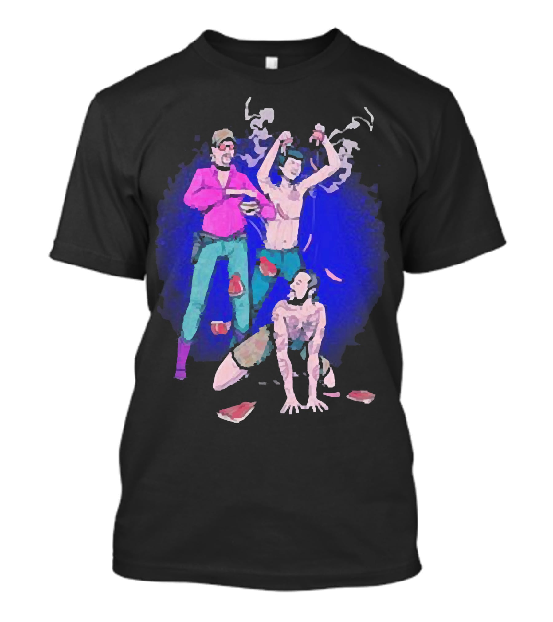 Expired Meat Honeymoon Fine Tattooed Figures In Dance With Floating Meat T-Shirt