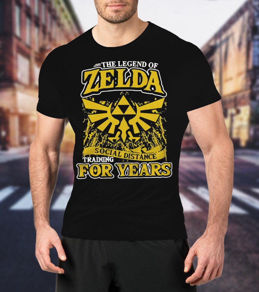 The Legend Of Zelda Social Distance Training For Years Hyrule Emblem T-Shirt