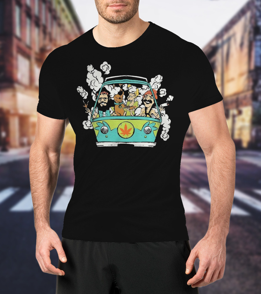 Cheech And Chong Scooby Doo Mystery Machine Smoke Adventure T-Shirt